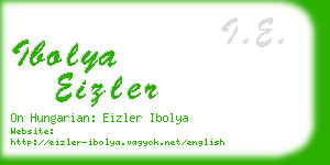 ibolya eizler business card